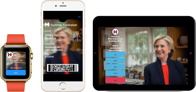 Hillary’s campaign mobile fundraising needs a makeover. A New Way to Give.