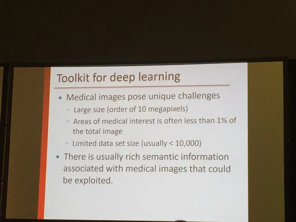 Slide from Stanford Professor Daniel Rubins’ talk “Deep Learning in Medical Imaging: Opportunities and New Developments”