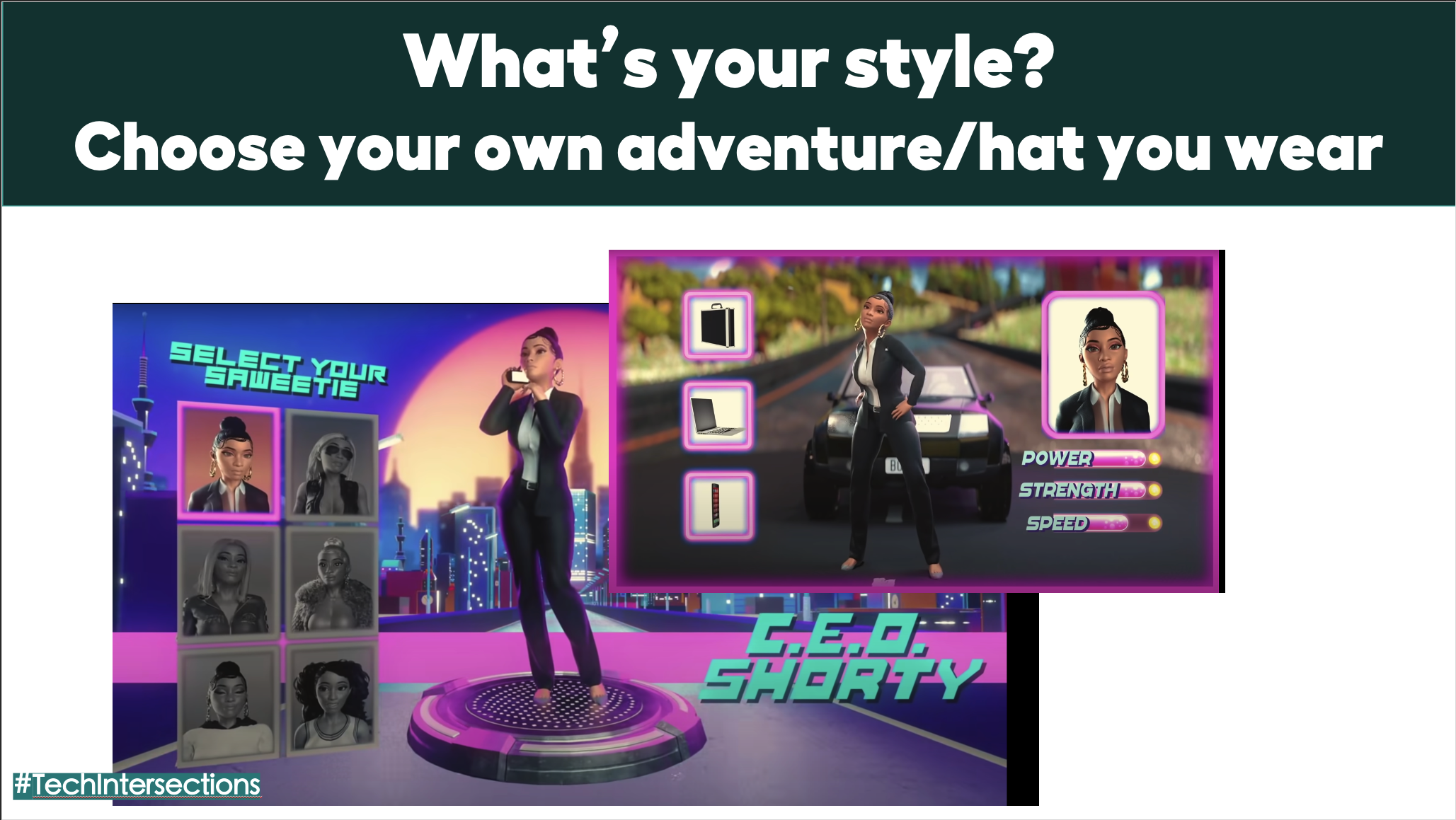 Fast Motion is one of my favorite music videos! Saweetie can pick her avatar, CEO shorty in her video game of life. 