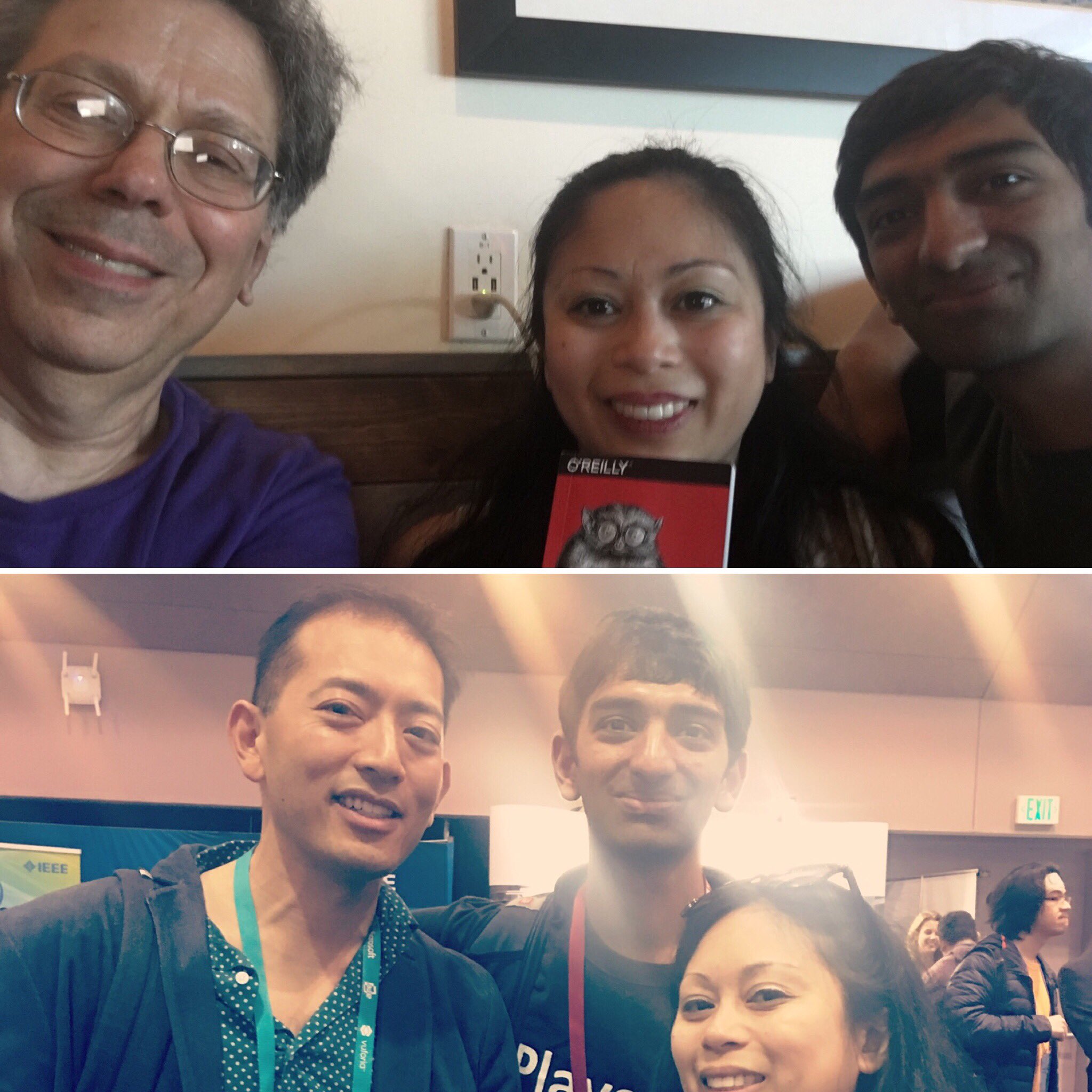 The co-editors with our O'Reilly Media VP of Publishing, Mike Loukides