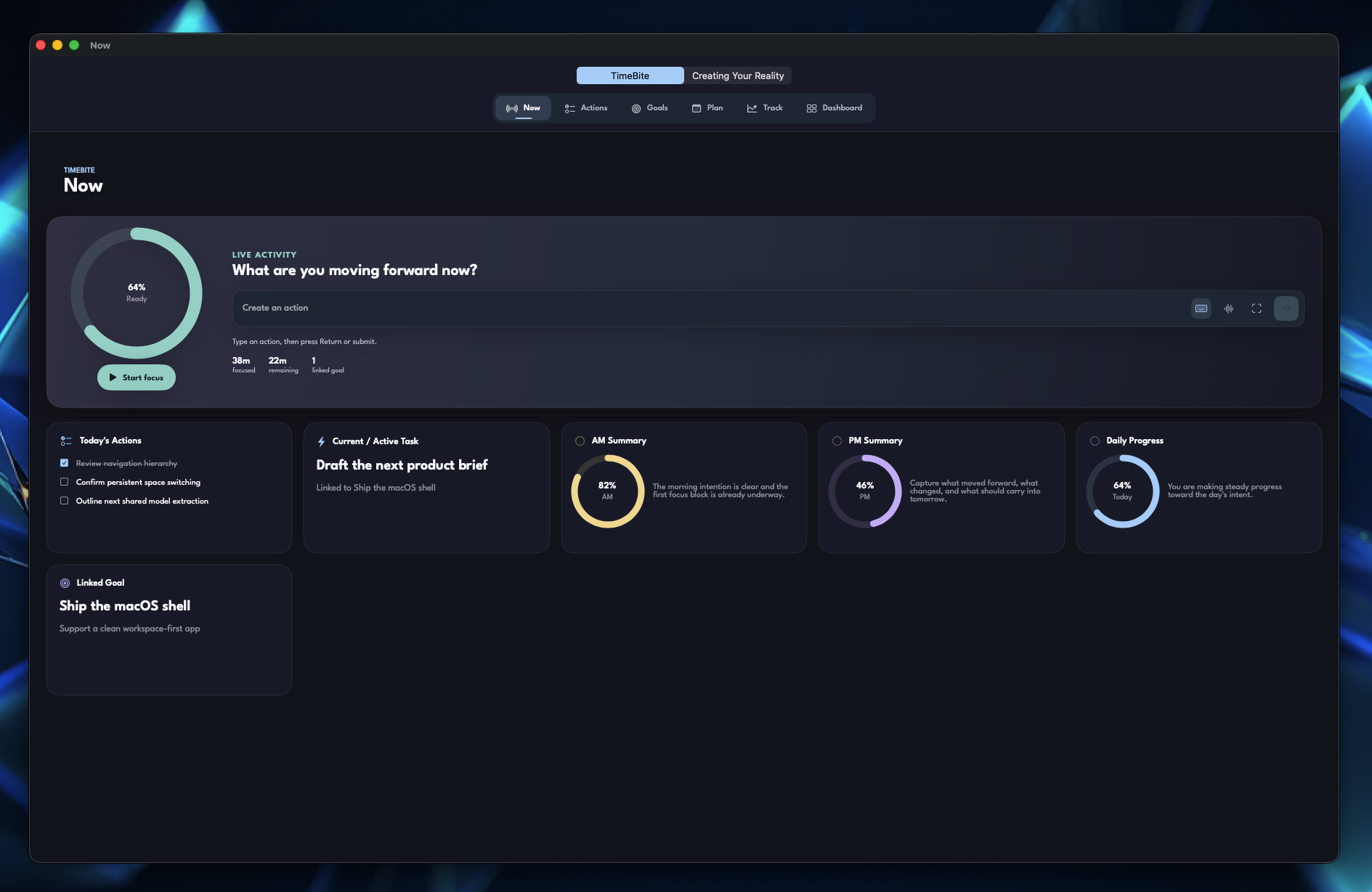 TimeBite - MacOS sample screenshot
